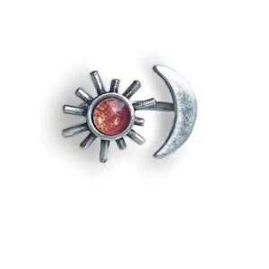 Amazing Sun And Moon Statement Ring silver edition