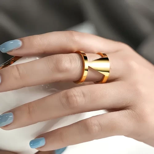 Double Hollow Statement Ring