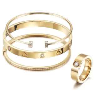 Exquisite Layered Bangle Ring Set