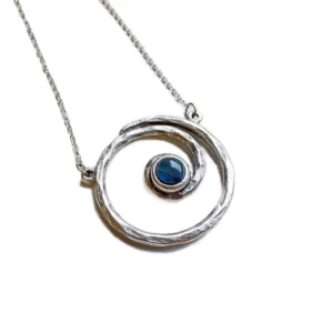 Marvelous Handmade Spiral Silver Necklace