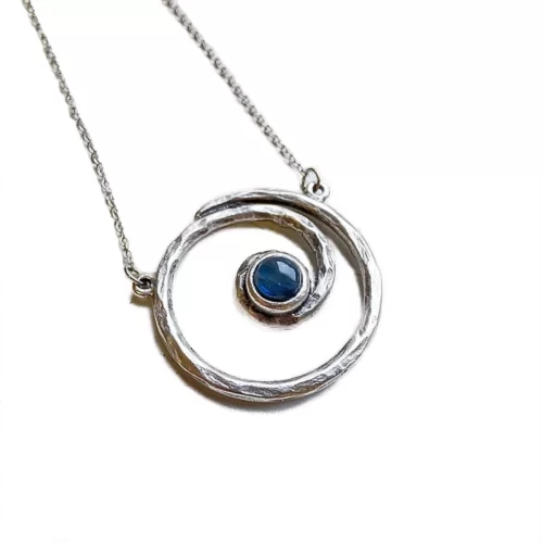 Marvelous Handmade Spiral Silver Necklace