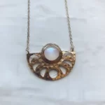 Stunning Hand-Made Necklace Of The Moon on a white background