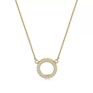 Stunning Open Circle Pendant Necklace