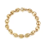 Breathtaking Golden Coffee Bean Chain Bracelet