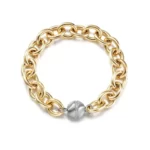 Daring CZ Ball Link Bracelet