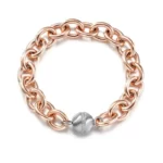 Daring CZ Ball Link Bracelet rose gold edition