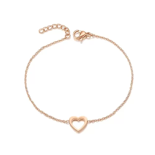 Open Heart Charm Bracelet