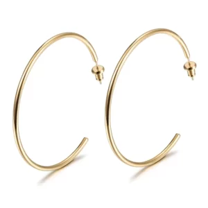 close up photo of the Beautiful Golden Hoop Earrings