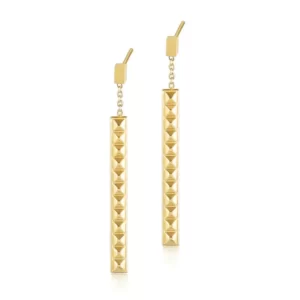 the gold-toned Pyramid Bar Earrings