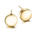 Golden Minimalist Thumbtack Stud Earrings