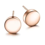 Rose gold Minimalist Thumbtack Stud Earrings