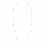 the Necklace In Gold Vermeil With Genuine Diamonds on a white background