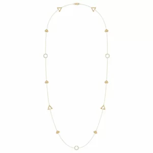 the Necklace In Gold Vermeil With Genuine Diamonds on a white background