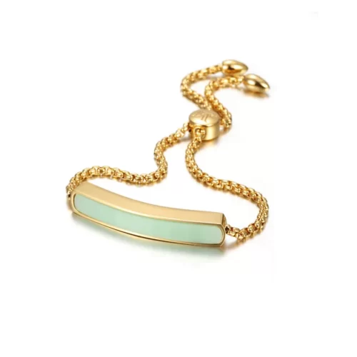 Linear Chain Bracelet light green