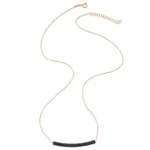 the 925 Sterling Silver Black Tube Necklace