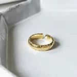 close up photo of the Handmade 18k Gold Plated Ring